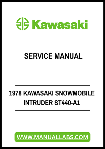1978 KAWASAKI SNOWMOBILE INTRUDER ST440-A1 SERVICE MANUAL - PDF FILE