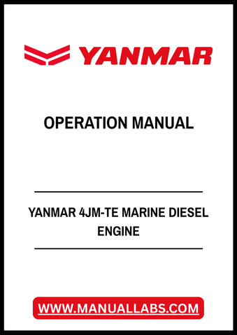 YANMAR 4JM-TE MARINE DIESEL ENGINE OPERATION MANUAL - PDF FILE