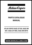 ATLAS COPCO XA(S) 137 DD, XA(S) 300 DD7, XA(S) 137 DDG, XA(S) 300 DD7G PORTABLE COMPRESSOR PARTS CATALOGUE MANUAL - PDF FILE