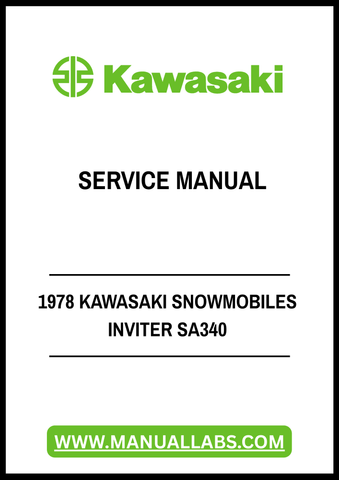 1978 KAWASAKI SNOWMOBILES INVITER SA340 SERVICE MANUAL - PDF FILE
