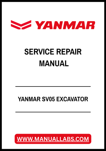 YANMAR SV05 EXCAVATOR SERVICE REPAIR MANUAL - PDF FILE
