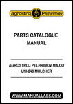 AGROSTROJ PELHRIMOV MAXIO UNI-240 MULCHER PARTS CATALOGUE MANUAL - PDF FILE