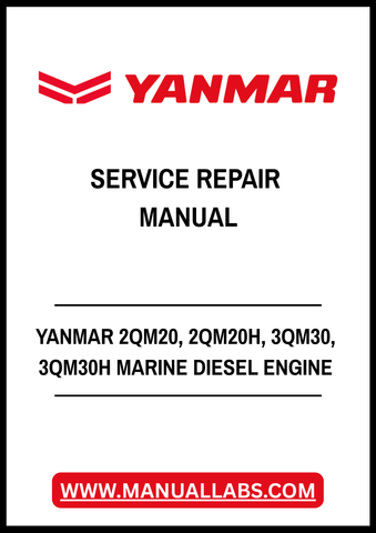 YANMAR 2QM20, 2QM20H, 3QM30, 3QM30H MARINE DIESEL ENGINE SERVICE REPAIR MANUAL - PDF FILE