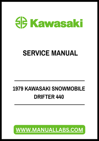 1979 KAWASAKI SNOWMOBILE DRIFTER 440 SERVICE MANUAL - PDF FILE