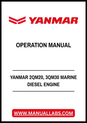 YANMAR 2QM20, 3QM30 MARINE DIESEL ENGINE OPERATION MANUAL - PDF FILE