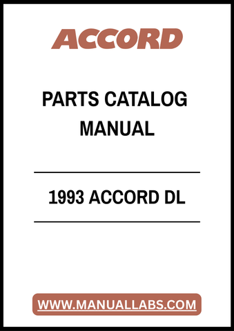 1993 ACCORD DL PARTS CATALOG MANUAL – PDF FILE