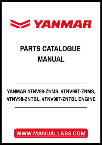 YANMAR 4TNV98-ZNMS, 4TNV98T-ZNMS, 4TNV98-ZNTBL, 4TNV98T-ZNTBL ENGINE PARTS CATALOGUE MANUAL - PDF FILE