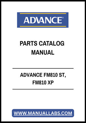 ADVANCE FM810 ST, FM810 XP PARTS CATALOG MANUAL - PDF FILE