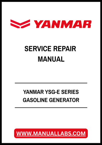YANMAR YSG-E SERIES GASOLINE GENERATOR SERVICE REPAIR MANUAL - PDF FILE