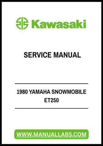 1980 YAMAHA SNOWMOBILE ET250 SERVICE MANUAL - PDF FILE