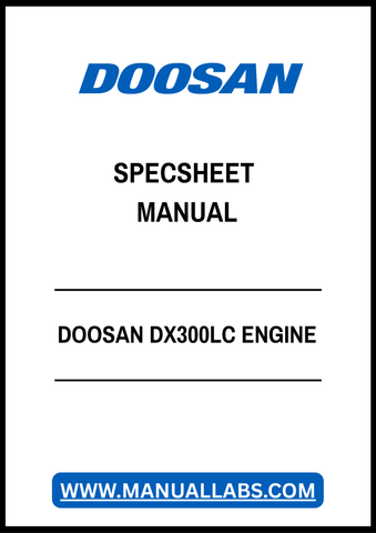DOOSAN DX300LC ENGINE SPECSHEET MANUAL - PDF FILE