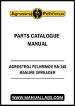 AGROSTROJ PELHRIMOV RA-140 MANURE SPREADER PARTS CATALOGUE MANUAL - PDF FILE