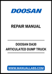 DOOSAN DA30 ARTICULATED DUMP TRUCK REPAIR MANUAL - PDF FILE