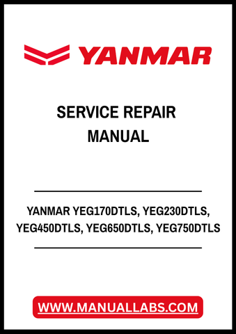 YANMAR YEG170DTLS, YEG230DTLS, YEG450DTLS, YEG650DTLS, YEG750DTLS GENERATOR SERVICE REPAIR MANUAL - PDF FILE