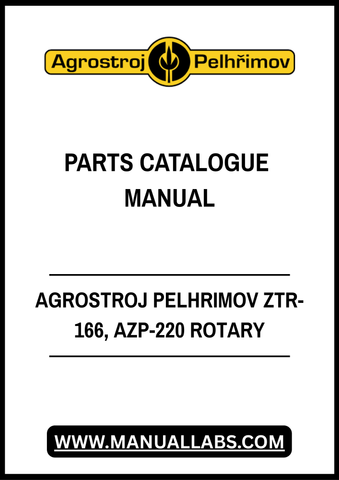 AGROSTROJ PELHRIMOV ZTR-166, AZP-220 ROTARY PARTS CATALOGUE MANUAL - PDF FILE