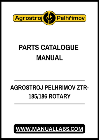 AGROSTROJ PELHRIMOV ZTR-185/186 ROTARY PARTS CATALOGUE MANUAL - PDF FILE