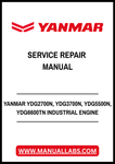 YANMAR YDG2700N, YDG3700N, YDG5500N, YDG6600TN INDUSTRIAL ENGINE SERVICE REPAIR MANUAL - PDF FILE