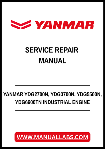 YANMAR YDG2700N, YDG3700N, YDG5500N, YDG6600TN INDUSTRIAL ENGINE SERVICE REPAIR MANUAL - PDF FILE