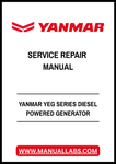 YANMAR YEG SERIES DIESEL POWERED GENERATOR SERVICE REPAIR MANUAL - PDF FILE