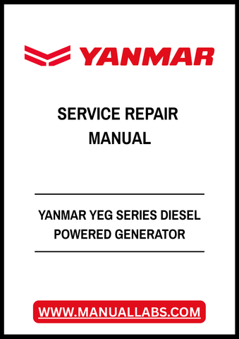 YANMAR YEG SERIES DIESEL POWERED GENERATOR SERVICE REPAIR MANUAL - PDF FILE