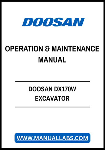 Enhance your operational efficiency with the DOOSAN DX170W Excavator Operation & Maintenance Manual in PDF format. This comprehensive guide provides essential insights into the proper operation and maintenance of your excavator, ensuring optimal performance and longevity. With easy-to-follow instructions and detailed diagrams, you can confidently tackle routine maintenance tasks and troubleshoot common issues, making it an invaluable resource for both seasoned operators and newcomers alike. Download your ma