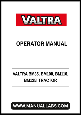 VALTRA BM85, BM100, BM110, BM125I TRACTOR OPERATOR MANUAL - PDF FILE