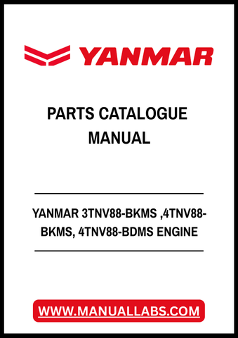 YANMAR 3TNV88-BKMS ,4TNV88-BKMS, 4TNV88-BDMS ENGINE PARTS CATALOGUE MANUAL - PDF FILE