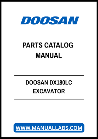 DOOSAN DX180LC EXCAVATOR PARTS CATALOG MANUAL - PDF FILE