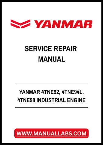 YANMAR 4TNE92, 4TNE94L, 4TNE98 INDUSTRIAL ENGINE SERVICE REPAIR MANUAL - PDF FILE