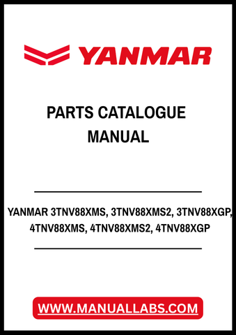 YANMAR 3TNV88XMS, 3TNV88XMS2, 3TNV88XGP, 4TNV88XMS, 4TNV88XMS2, 4TNV88XGP ENGINE PARTS CATALOGUE MANUAL - PDF FILE