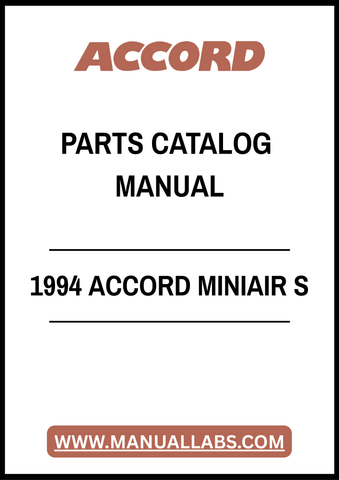 1994 ACCORD MINIAIR S PARTS CATALOG MANUAL – PDF FILE