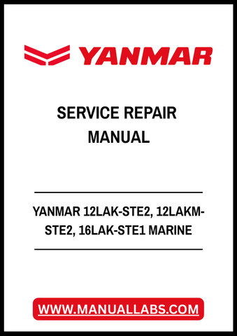YANMAR 12LAK-STE2, 12LAKM-STE2, 16LAK-STE1 MARINE DIESEL ENGINE SERVICE REPAIR MANUAL - PDF FILE