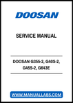 DOOSAN G355-2, G40S-2, G45S-2, G643E TIER II LP ENGINE LIFT TRUCK SERVICE MANUAL - PDF FILE