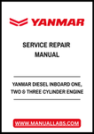 YANMAR DIESEL INBOARD ONE, TWO & THREE CYLINDER ENGINE SERVICE REPAIR MANUAL - PDF FILE