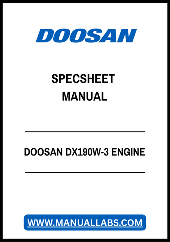 DOOSAN DX190W-3 ENGINE SPECSHEET MANUAL - PDF FILE