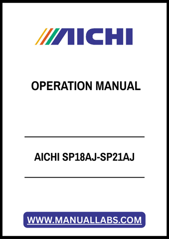 AICHI SP18AJ-SP21AJ OPERATION MANUAL - PDF FILE