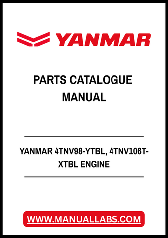 YANMAR 4TNV98-YTBL, 4TNV106T-XTBL ENGINE PARTS CATALOGUE MANUAL - PDF FILE