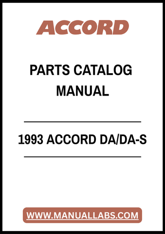 1993 ACCORD DA/DA-S PARTS CATALOG MANUAL – PDF FILE