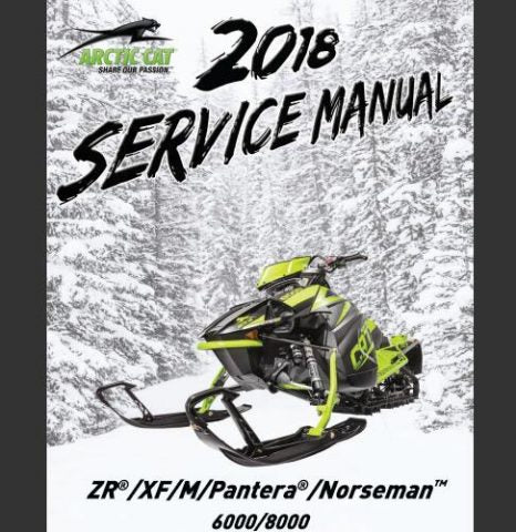 Unlock the full potential of your ARCTIC 2018 CAT ZR, XF, M, PANTERA, and NORSEMAN 6000/8000 2-stroke snowmobiles with our comprehensive Service Repair Manual in PDF format. This essential guide is designed to provide you with detailed instructions, diagrams, and troubleshooting tips to keep your snowmobile running smoothly and efficiently.