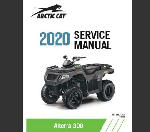 Discover the ultimate resource for maintaining your ARCTIC 2020 CAT ALTERRA 300 ATV with our comprehensive Service Repair Manual in PDF format. This essential guide is designed to provide you with detailed instructions, diagrams, and troubleshooting tips to keep your ATV running smoothly and efficiently.