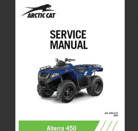 Unlock the full potential of your 2021 Arctic Cat Alterra 450 ATV with our comprehensive Service Repair Manual. This essential guide is designed to provide you with detailed instructions and expert insights, ensuring that you can perform maintenance and repairs with confidence.
