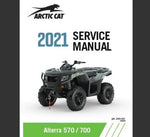 Unlock the full potential of your ARCTIC CAT ALTERRA 570 / 700 ATV with the 2021 Service Repair Manual. This comprehensive guide is designed to provide you with all the essential information needed for maintenance, troubleshooting, and repairs, ensuring your ATV runs smoothly and efficiently.