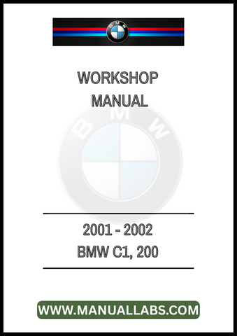 2001 - 2002 BMW C1, 200 WORKSHOP MANUAL - PDF FILE