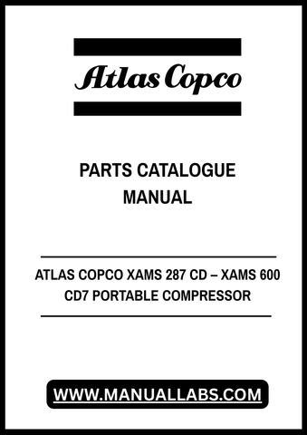 Discover the ultimate resource for maintaining your ATLAS COPCO XAMS 287 CD and XAMS 600 CD7 portable compressors with our comprehensive Parts Catalogue Manual. This PDF file is designed to provide you with detailed diagrams, part numbers, and specifications, ensuring you have everything you need for efficient repairs and maintenance.