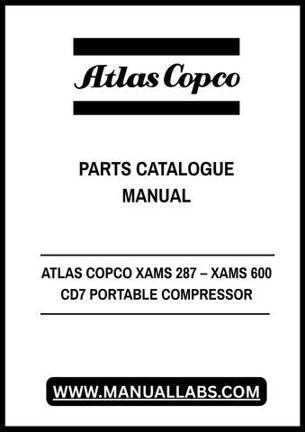 Discover the ultimate resource for maintaining your ATLAS COPCO XAMS 287 – XAMS 600 CD7 portable compressor with our comprehensive Parts Catalogue Manual. This PDF file is designed to provide you with detailed diagrams, part numbers, and specifications, ensuring you have everything you need for efficient repairs and maintenance.
