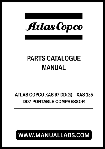 Discover the ultimate resource for your ATLAS COPCO XAS 97 DD(G) and XAS 185 DD7 portable compressors with our comprehensive Parts Catalogue Manual. This PDF file is meticulously designed to provide you with detailed diagrams, part numbers, and specifications, ensuring you have everything you need for efficient maintenance and repairs.