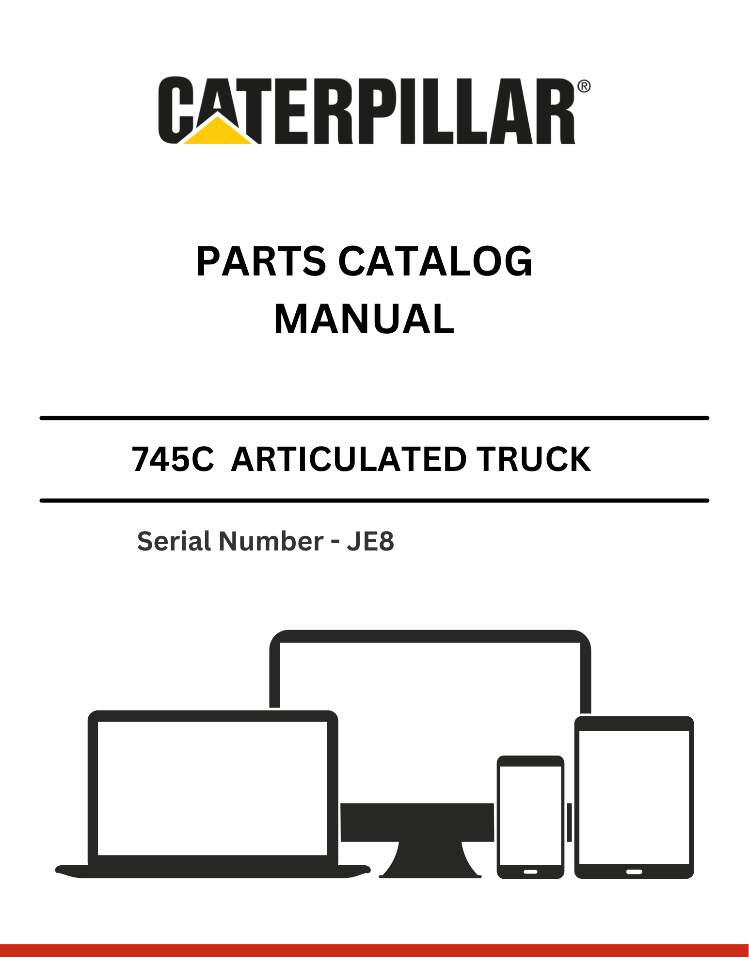 . Discover the comprehensive AT 745C OEM articulated truck parts catalog manual. Find detailed specifications and parts for S/N - JE8 to enhance your vehicle's performance.