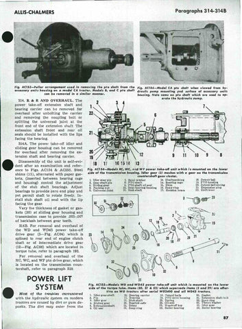 This downloadable PDF manual covers the repair and service for Allis Chalmers WC, WF, and RC Series Model Tractors. The step-by-step instructions provide expert guidance for servicing and repairs, with detailed maintenance and troubleshooting information. Get the manual and keep your equipment running safely and efficiently.