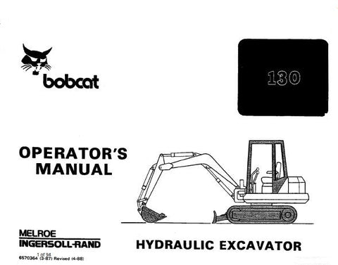 Unlock the full potential of your BOBCAT 130 Hydraulic Excavator with our comprehensive Operation & Maintenance Manual. This essential PDF guide is designed to provide you with detailed instructions and insights, ensuring optimal performance and longevity of your equipment.