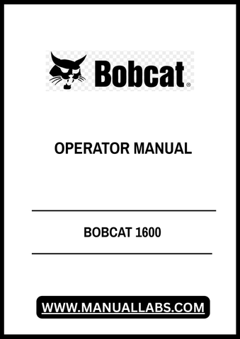Enhance your operational efficiency with the BOBCAT 1600 Operator Manual, now available in a convenient PDF format. This comprehensive guide is designed to provide you with all the essential information needed to operate and maintain your BOBCAT 1600 effectively.